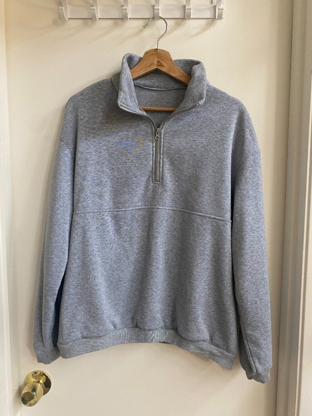 Grey Half Zip Sweatshirt